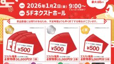 年始の運試し「ガラポン大抽選会」開催のお知らせ