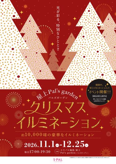 屋上Pal’s garden クリスマスイルミネーション開催
