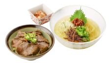 梅冷麺とミニ牛たん丼定食