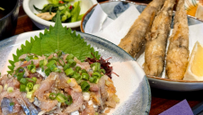 秋の味覚!さんまのなめろうと目光唐揚げ定食