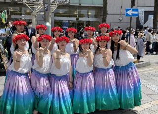 あさか開成高等学校　フラダンスパフォーマンス