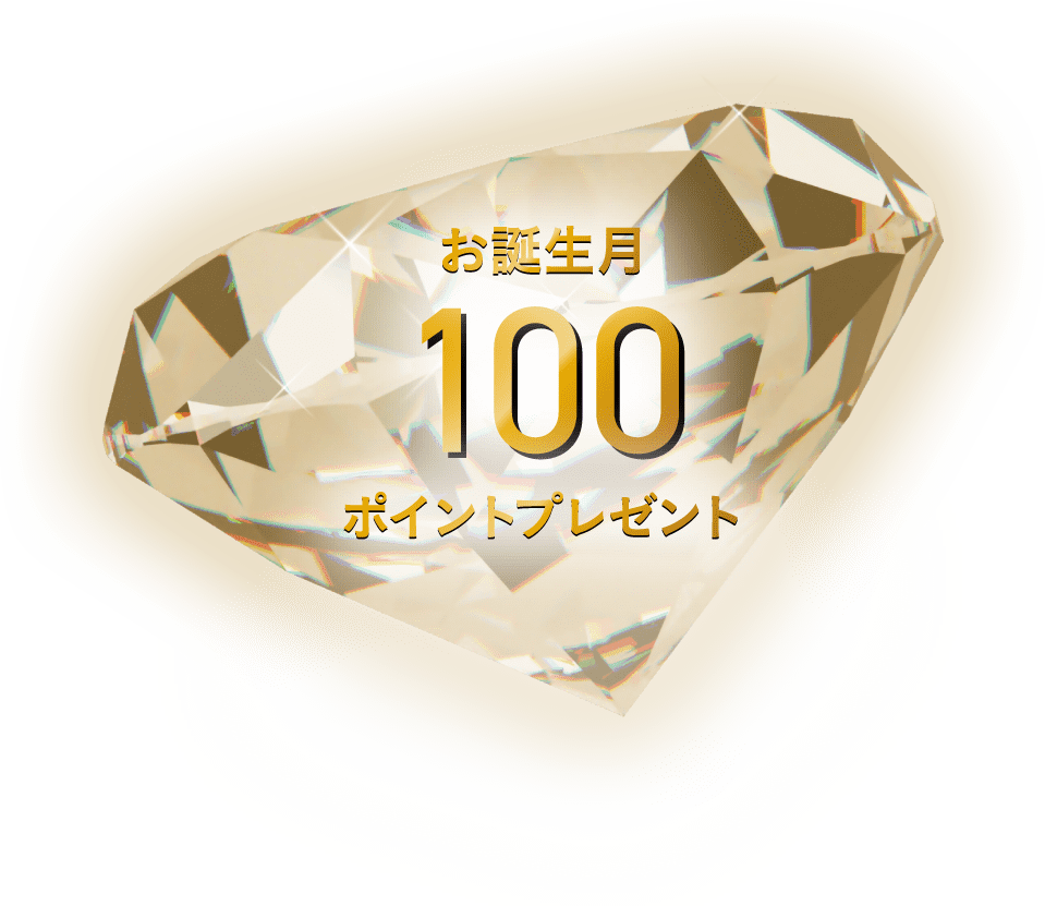 お誕生月100ポイントプレゼント