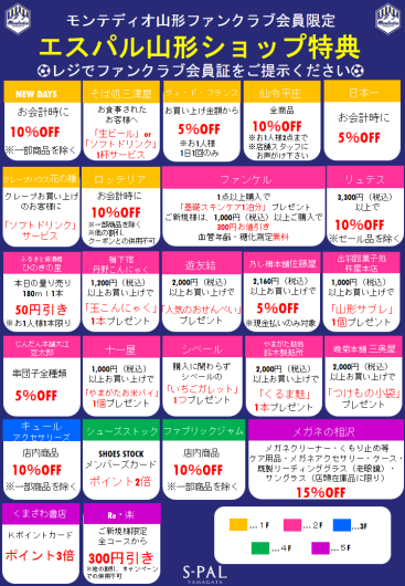 モンテディオ山形「ファンクラブ特典」