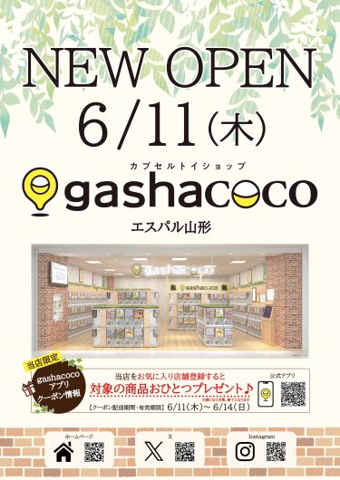 【6/11(木)】ガシャココNEW OPEN